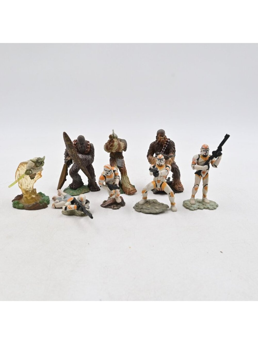 Star Wars Unleashed Mini Cake Toppers Storm Trooper, Yoda, Wookie Bundle Of 8